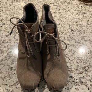 TOMS wedge bootie